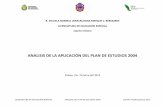 ANALISIS DE LA APLICACIÓN DEL PLAN DE ESTUDIOS 2004