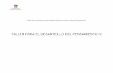 TALLER PARA EL DESARROLLO DEL PENSAMIENTO IV