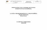 PROYECTO EDUCATIVO INSTITUCIONAL LUÍS BERNARDO CASTAÑO ...
