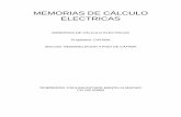 MEMORIAS DE CÁLCULO ELECTRICAS