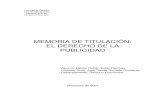 MEMORIA DE TITULACIÓN: EL DERECHO DE LA PUBLICIDAD