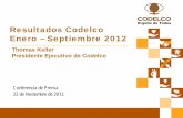 Resultados Codelco Enero – Septiembre 2012