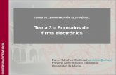 Tema 3 Formatos de firma electrónica - UM