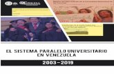 El sistema paralelo universitario en Venezuela, 2003-2019