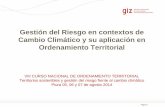 Gestión del Riesgo en contextos de Cambio Climático y su ...