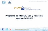 Programa de Manejo, Uso y Reuso del agua en la UNAM
