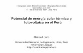Potencial de energía solar térmica y fotovoltaica en el Perú