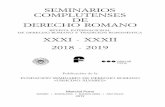 SEMINARIOS COMPLUTENSES DE DERECHO ROMANO