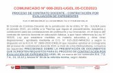 COMUNICADO N° 008-2021-UGEL.05-CCD2021