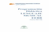 Programación Didáctica LENGUAJE MUSICAL EEBB