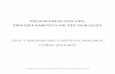 PROGRAMACIÓN DEL DEPARTAMENTO DE TECNOLOGÍA