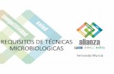 REQUISITOS DE TÉCNICAS MICROBIOLOGICAS