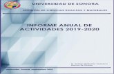 Informe Anual de Actividades - Universidad de Sonora