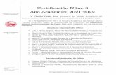 Certificacion Num. 3 Ano Academico 2021-2022