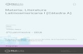 Materia; Literatura Latinoamericana I (Cátedra A)