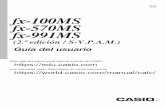 fx-100MS fx-570MS fx-991MS - CASIO Calculadoras