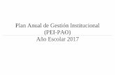 Plan Anual de Gestión Institucional (PEI-PAO) Año Escolar 2017