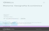 Materia: Geografía Económica