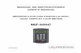 Manual de instrucciones / User manual MZ-505C