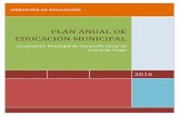 PLAN ANUAL DE EDUCACIÓN MUNICIPAL