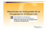 Directrices de Evaluación de la Cooperación al Desarrollo