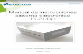 Manual de instrucciones sistema electrónico PC2003