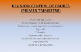 REUNIÓN GENERAL DE PADRES (PRIMER TRIMESTRE)