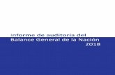 Informe de auditoría del Balance General de la Nación 2018
