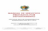 MANUAL DE SERVICIOS PRESTADOS POR DEPARTAMENTO