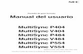 MultiSync P404 MultiSync V404 MultiSync P484 MultiSync ...