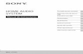 HOME AUDIO SYSTEM - Sony UK