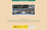 Reglamento de Circulación Ferroviaria. RCF-2017