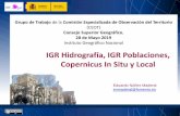 IGR Hidrografía, IGR Poblaciones, Copernicus In Situ y Local