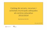 Catàleg de serveis, recursos i activitats municipals