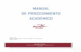 MANUAL DE PROCEDIMIENTO ACADÉMICO