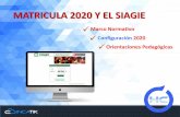 MATRICULA 2020 Y EL SIAGIE - ugel14oyon.gob.pe