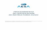 Procedimiento de Certificación de Instructores AVSEC 2019