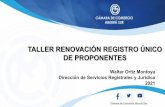TALLER RENOVACIÓN REGISTRO ÚNICO DE PROPONENTES