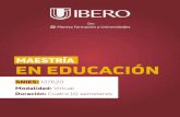 MAESTRÍA EN EDUCACIÓN - ibero.edu.co