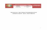 MANUAL DE PROCEDIMIENTOS DIRECCION DEL DEPORTE
