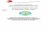 CONVOCATORIA CAS JEC Nº 020-2020-UGEL-AEB