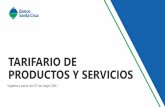 TARIFARIO DE PRODUCTOS Y SERVICIOS - BSC