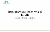 Iniciativa de Reforma a la LIE - CFE