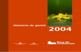 Memòria de gestió 2004 - Serra de Collserola