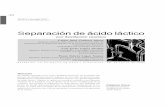 Separación de ácido láctico - EAFIT