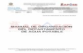 MANUAL DE ORGANIZACIÓN DEL DEPARTAMENTO DE AGUA POTABLE