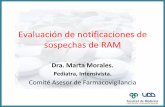 Evaluación de notificaciones de sospechas de RAM
