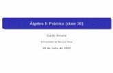 Álgebra II Práctica (clase 26)