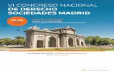 VI CONGRESO NACIONAL DE DERECHO SOCIEDADES MADRID