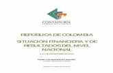 REPÚBLICA DE COLOMBIA SITUACIÓN FINANCIERA Y DE …